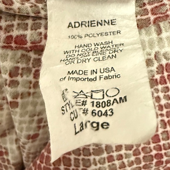 ADRIENNE Snakeskin Print Oversized Top Size Large - Picture 4 of 4